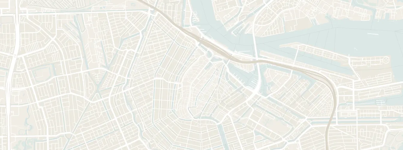 Walking route between 7 old pubs in Amsterdam