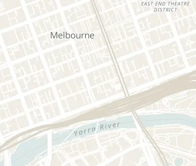 Walking route between 3 old pubs in Melbourne, numbered in walking order