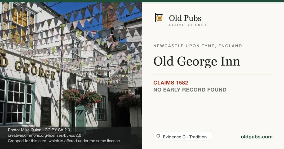 Old George Inn, Newcastle upon Tyne — claims 1582